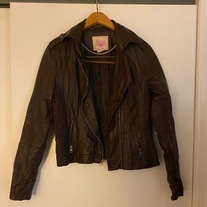 Faux leather jacket